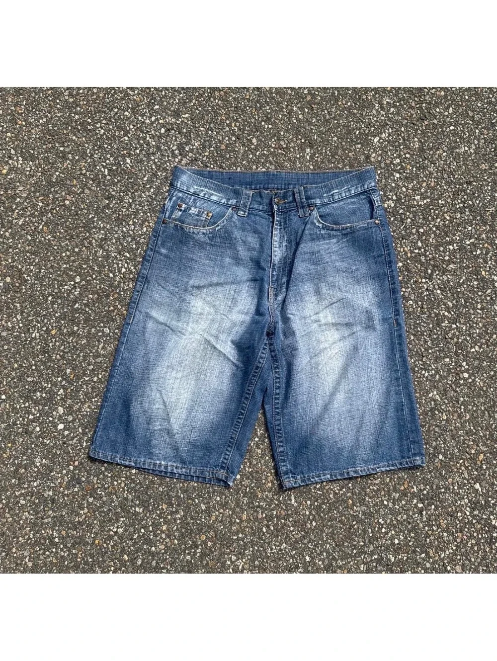 2000s Kani Men's Blue Denim Shorts